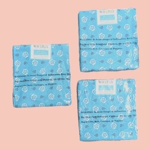 3 Packs of 4 Waverly FAT QUARTER 18" x 21" Blue & Heehaw Aqua Fabric NEW Discont